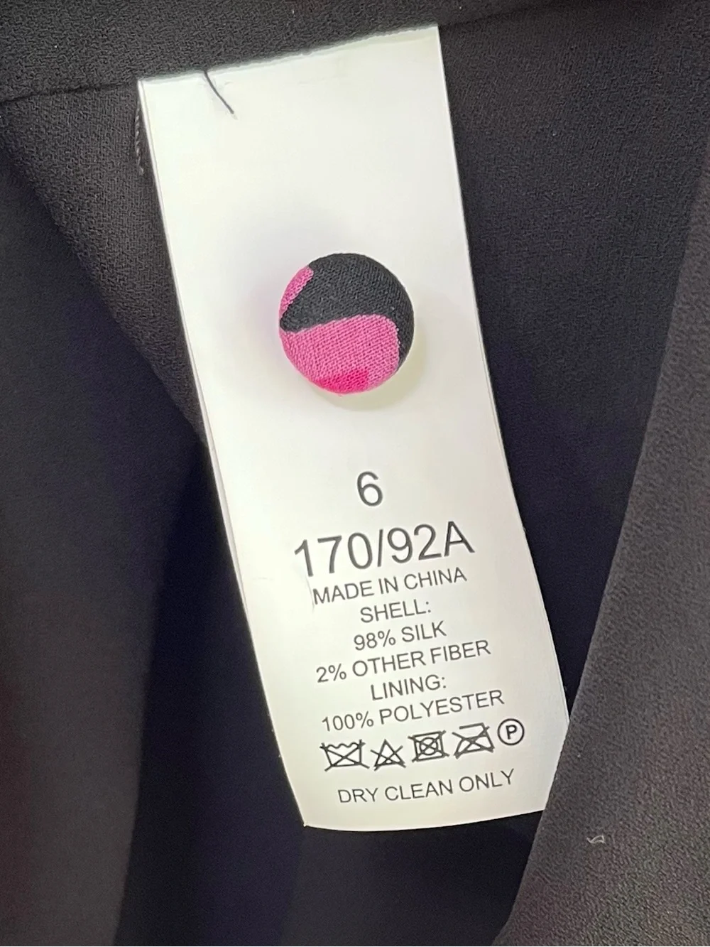 Kate Spade Wallflower Chiffon Midi Dress EUC V-Neck Pink Black Silk SZ 6